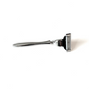 Elegant Curved Metal Shaving Set with Reusable Razor and Brush - Compatible with Gillette Mach 3 Line of Products