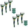 Six Razors and Twelve Cartridges - Boa Blade - Six Blade Premium