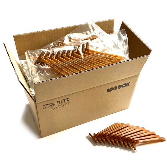 100 Box of 35% Wheat Straw Partially Biodegradable Disposable Razors