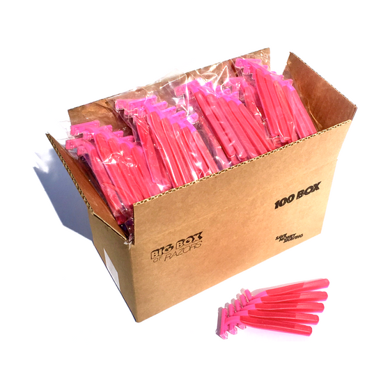 100 Premium Quality Pink Disposable Razors