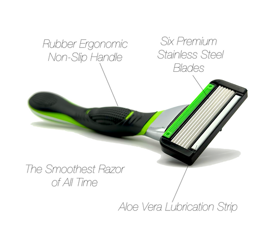 30 Box of Premium Six Blade Razors - Luxury Stainless Steel Quality Amenities - Includes 60 Total Cartridges