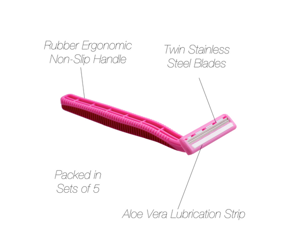 500 Premium Quality Pink Disposable Razors