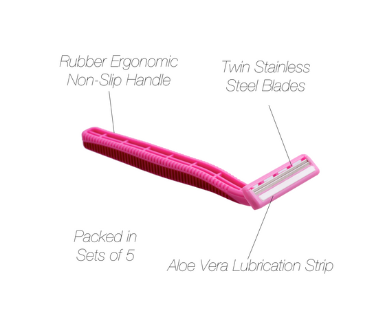 5 Box of Premium Pink Razors