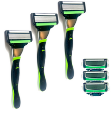  Three Razors Six Cartridges & Free Shipping - Boa Blade - Six Blade Premium