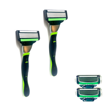  Two Razors Four Cartridges & Free Shipping - Boa Blade - Six Blade Premium