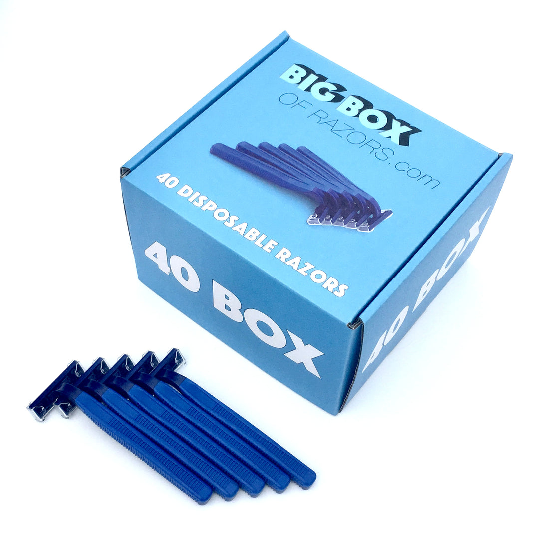 40 Box of Bulk Disposable Twin Blade Razors for Men and Women – Big Box ...