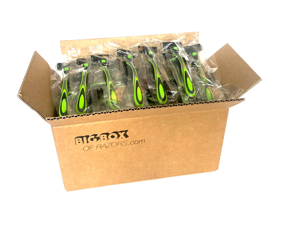 100 Box of Premium Six Blade Razors - Luxury Stainless Steel Quality Amenities - Includes 200 Total Cartridges